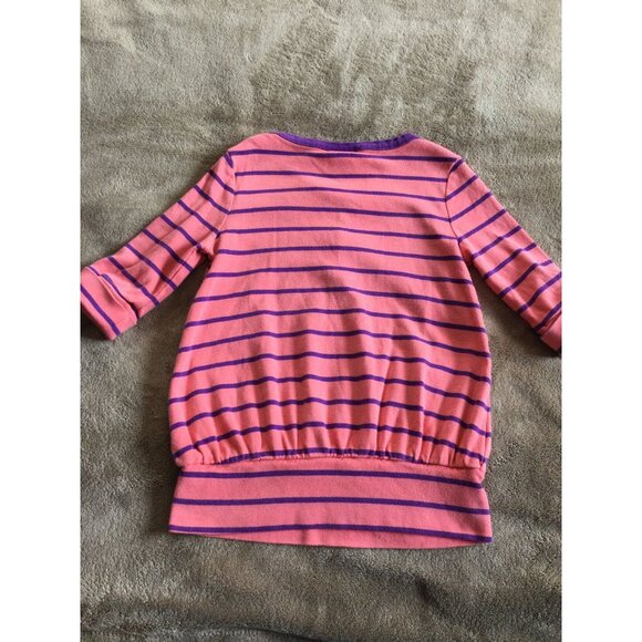 Sz 6 GUC Gymboree Coral Striped Tee - Picture 6 of 6